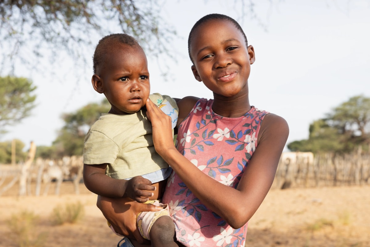 A happy village African family, general cultural context